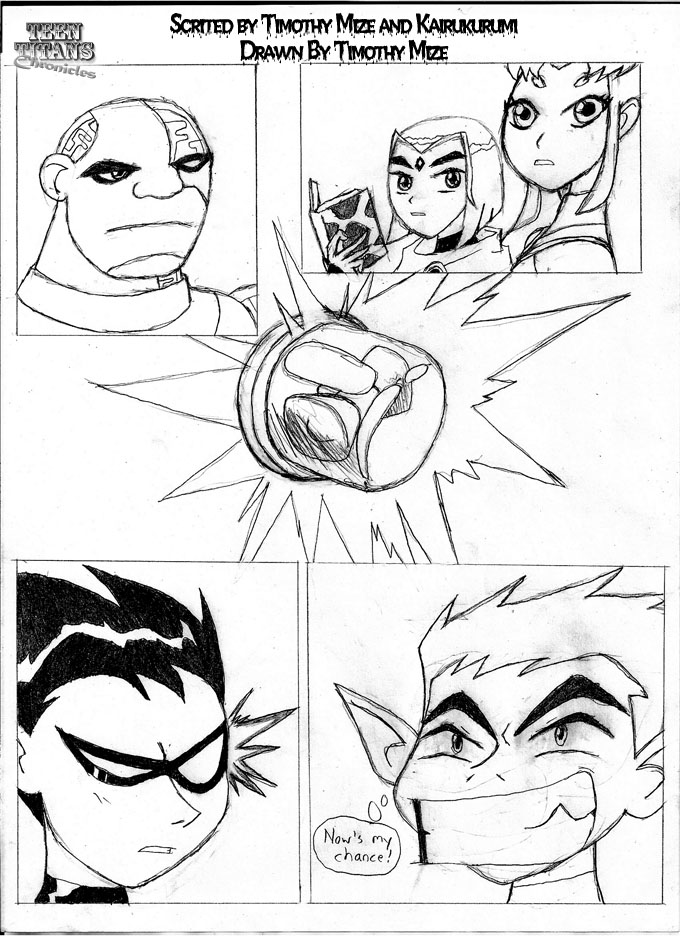 Teen Titans Chronicles Act 01 - P06 - B&amp;W by TimothyMize