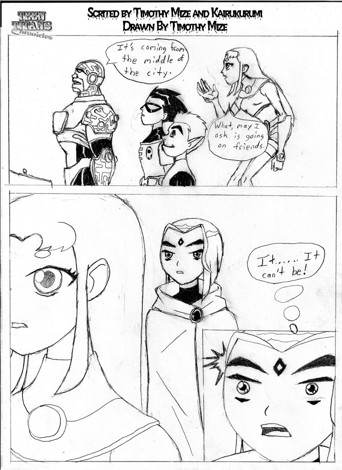 Teen Titans Chronicles Act 01 - P09 - B&amp;W by TimothyMize
