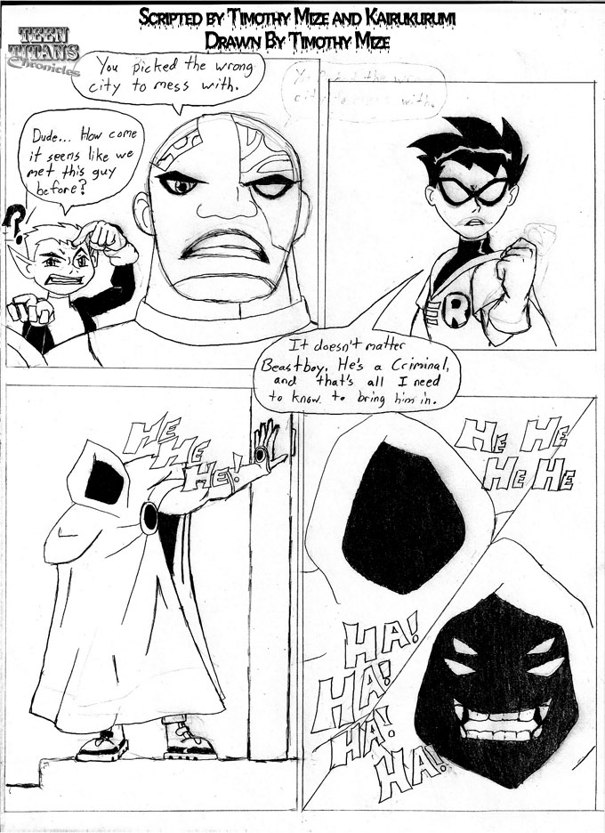 Teen Titans Chronicles Act 01 - P12 - B&amp;W by TimothyMize