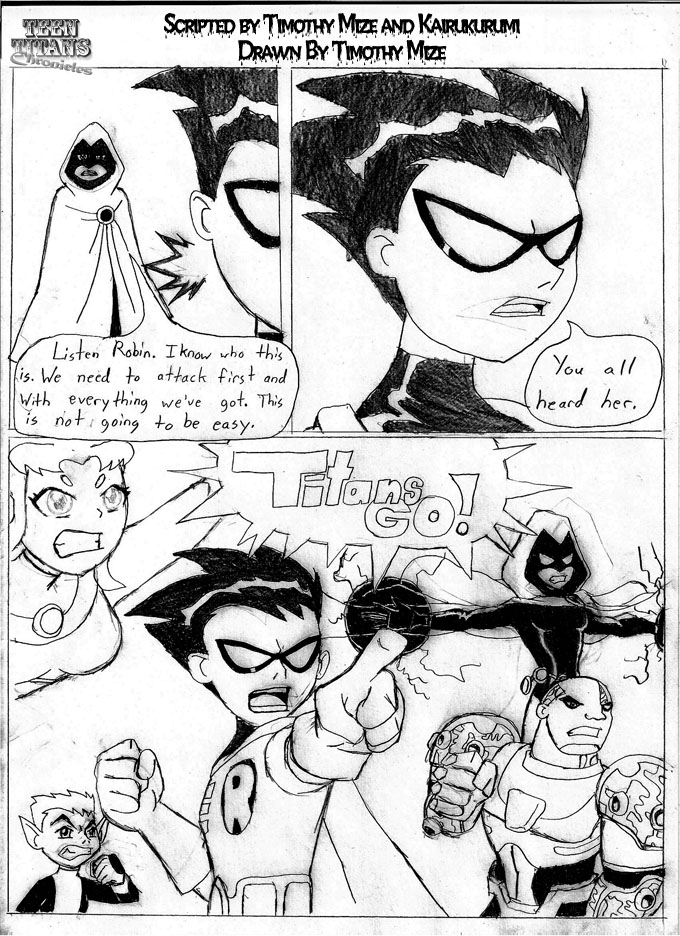 Teen Titans Chronicles Act 01 - P13 - B&amp;W by TimothyMize