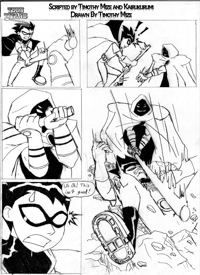 Teen Titans Chronicles Act 01 - P15 - B&amp;W by TimothyMize