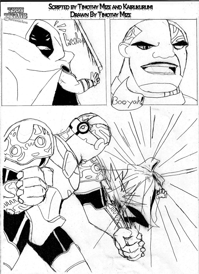 Teen Titans Chronicles Act 01 - P16 - B&amp;W by TimothyMize