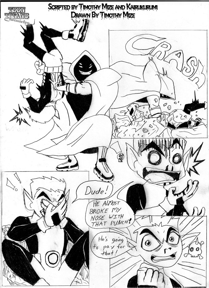 Teen Titans Chronicles Act 01 - P19 - B&amp;W by TimothyMize