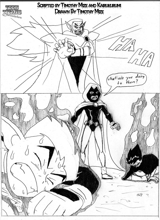 Teen Titans Chronicles Act 01 - P23 - B&amp;W by TimothyMize