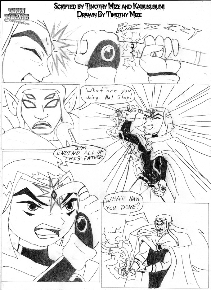 Teen Titans Chronicles Act 01 - P27 - B&amp;W by TimothyMize