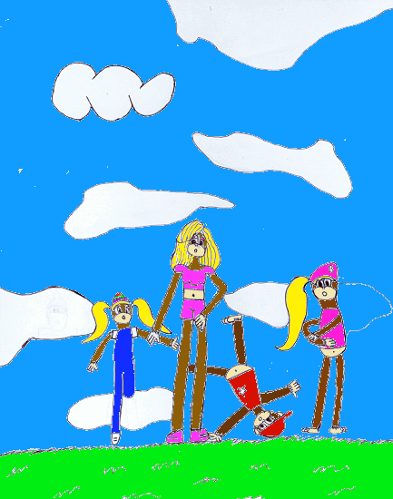 Tiny, Candy, Diddy &amp; Dixie Kong [Year: 2000] by TinaYoshi
