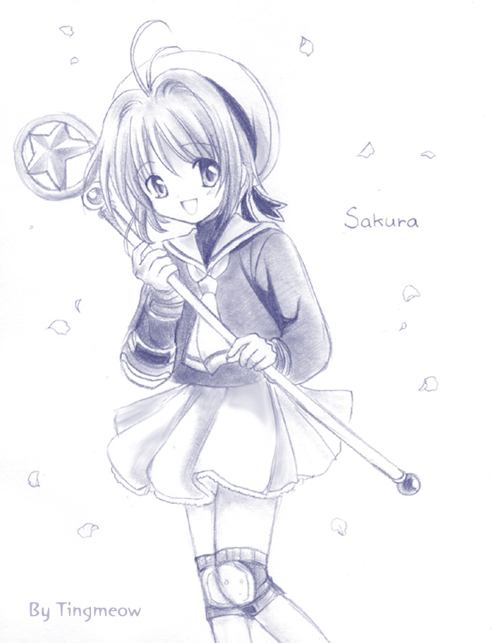 Sakura wears in uniform by Tingmeow