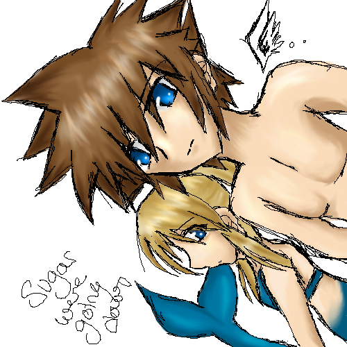sora and meh by Tinkybellrox