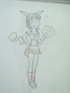 pikachu cheerleading girl by TokyoKitty