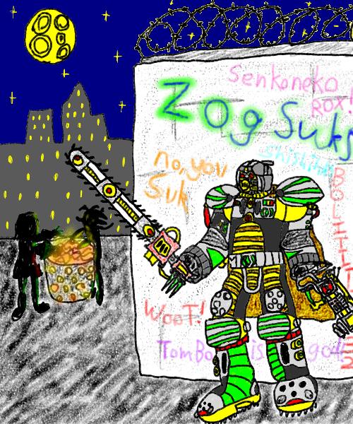 Zog soldier stalking evil bad guys! by Tombot