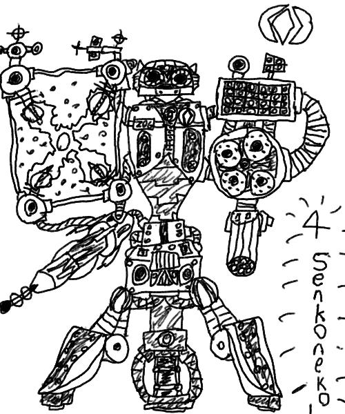 Giant robot for senkoneko by Tombot