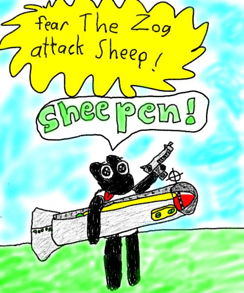 The zog attack sheep 2 by Tombot