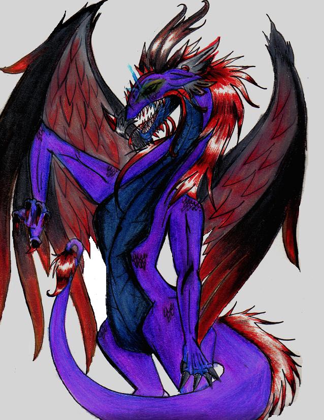 Purple dragon by Topaz_Dragon