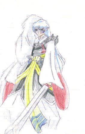 Sesshomaru Sketch*look if you darreeeee~!* by Tore