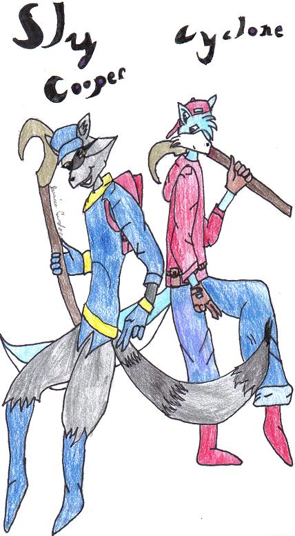 Sly Cooper and Cyclone by Towa_of_Memories