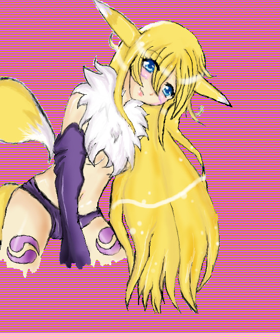 Renamon girl by ToxicCandyHearts