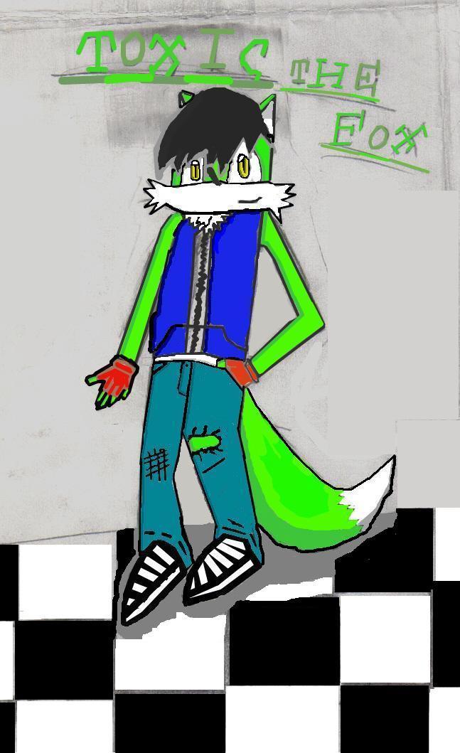 Hand drawn Toxic the fox (paint/colored) by Toxicthefox