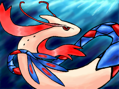 Milotic.  [Art-trade with MoonWolf2000] by Trinity_Fire