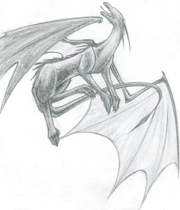 Dragon Pencil Sketch by Trinity_Fire