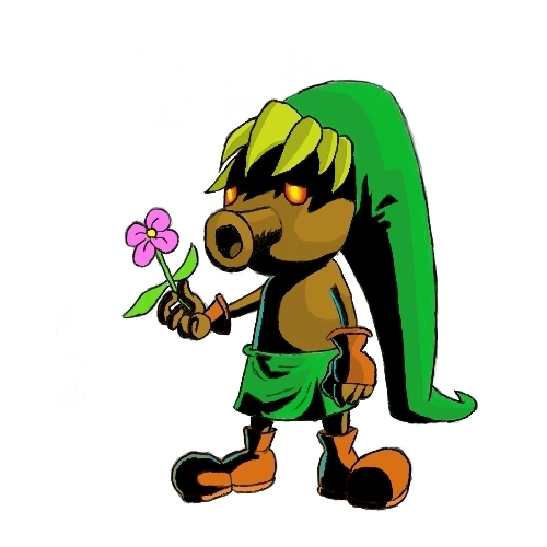 Deku Link Holding Flower by Triss