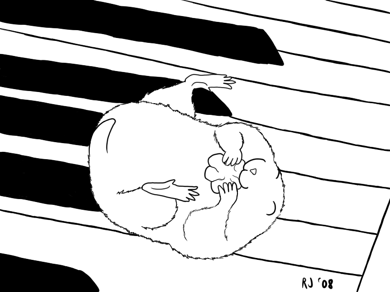 Hamster on Piano by Triss