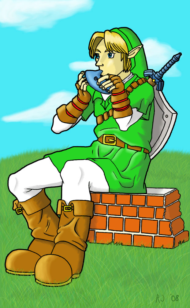 Link Playing Ocarina Redux by Triss