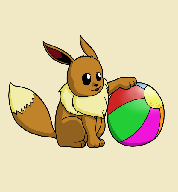 Eevee With a Ball by Triss