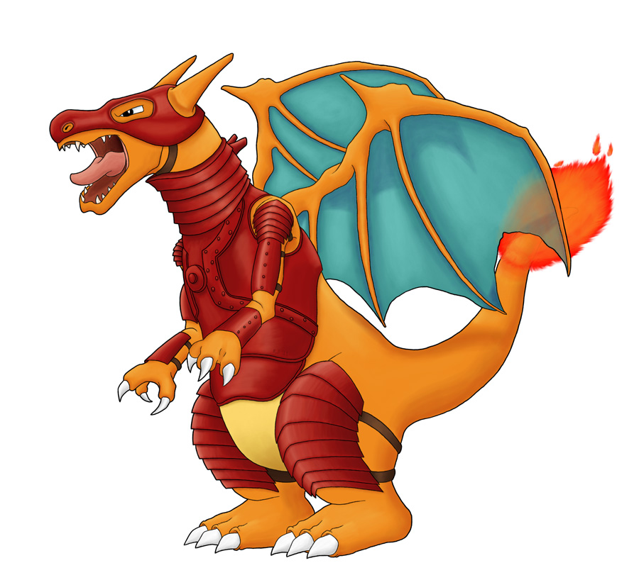 Armoured Charizard Coloured by Triss