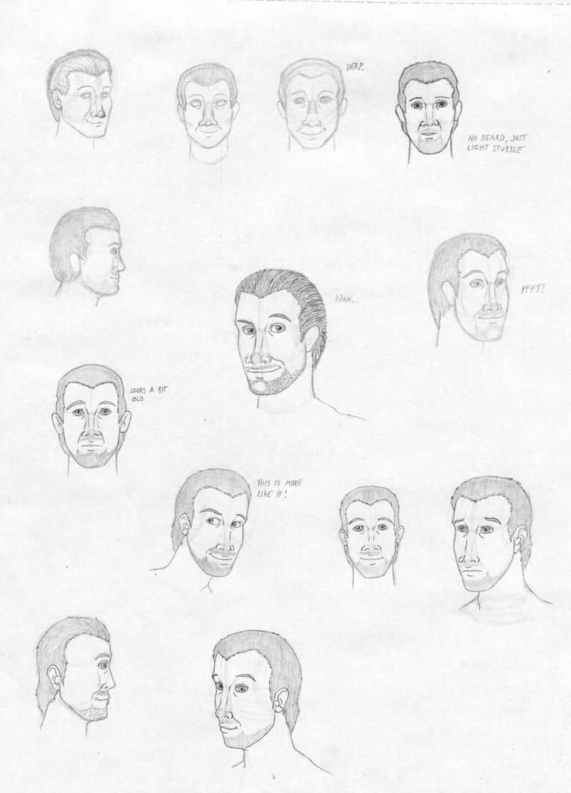 Claude Face Sketches by Triss