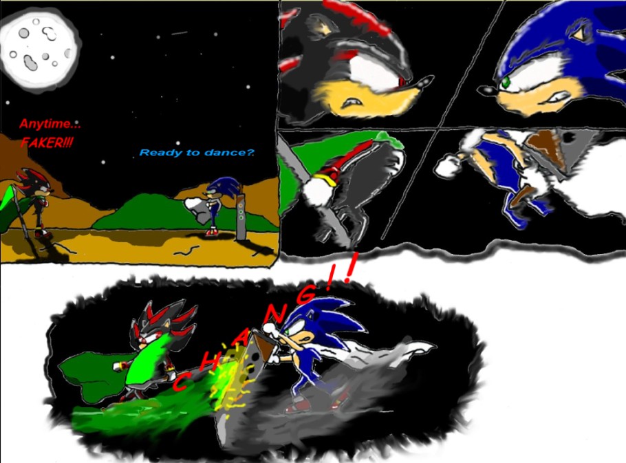 !! Sonic VS. Shadow!! Part 1 by TrueBlue02