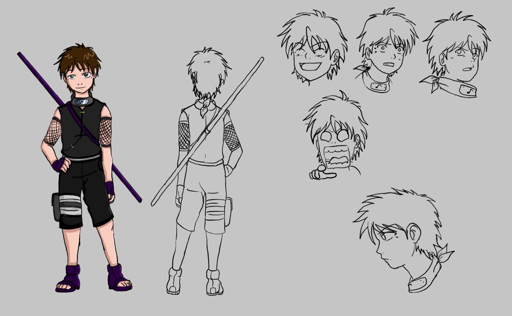 Hayate Izushi's concept sheet by TsuNekoChan