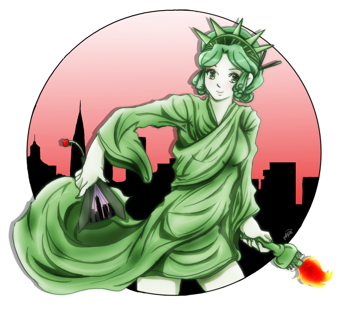 Geisha of Liberty: NYAF Mascot Entry 2 by TsuNekoChan