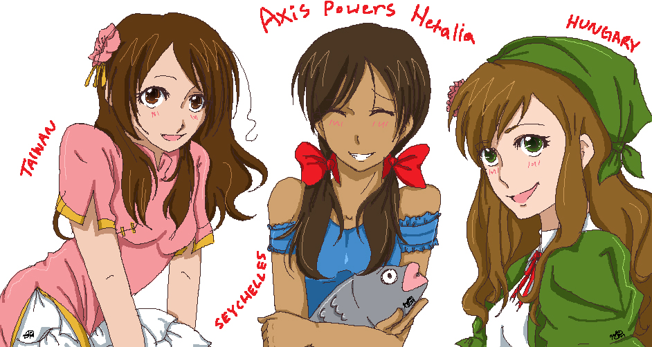 Hetalia Girls by TsuNekoChan