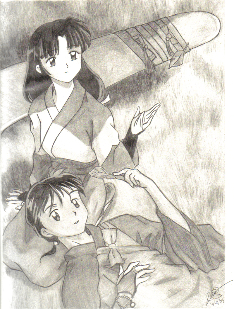 Miroku and Sango love by TsukiXChan