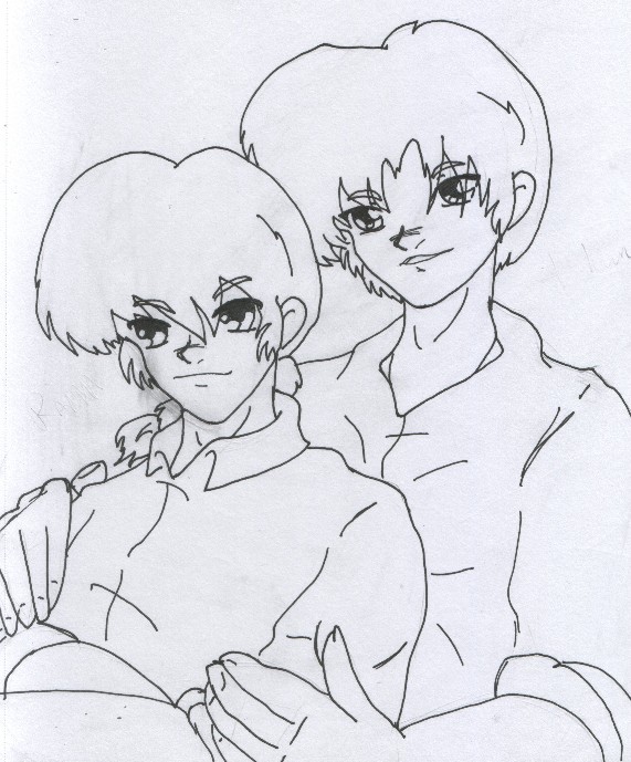 Ranma and MALE AKANE by Tuffyt