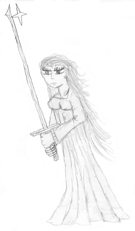 crazy woman with sword 1. by Tulipan