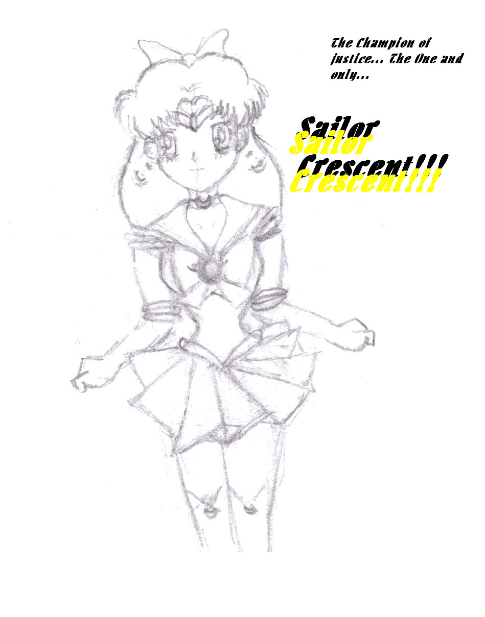 Sailor Crescent! *Uncolored* by Tuxedo_Mini_Mask
