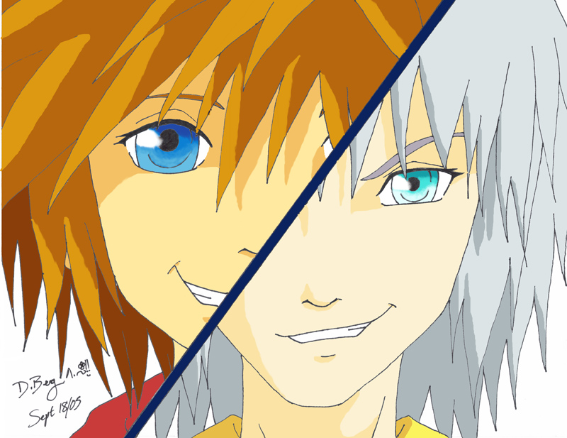 Sora and Riku from KH by Twinstar