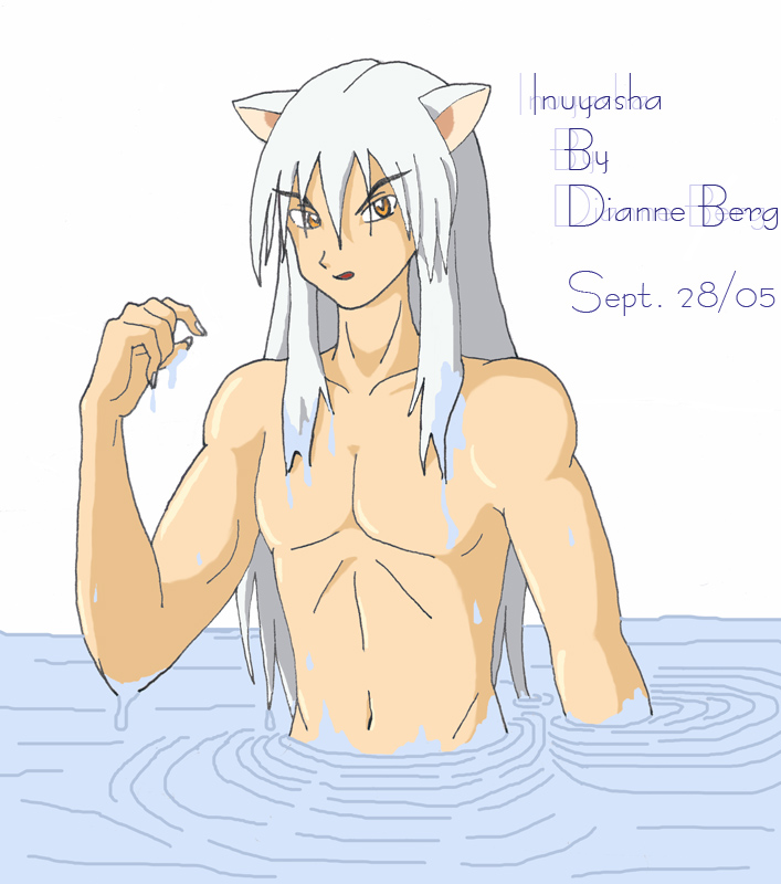 Inuyasha all wet!!!! by Twinstar