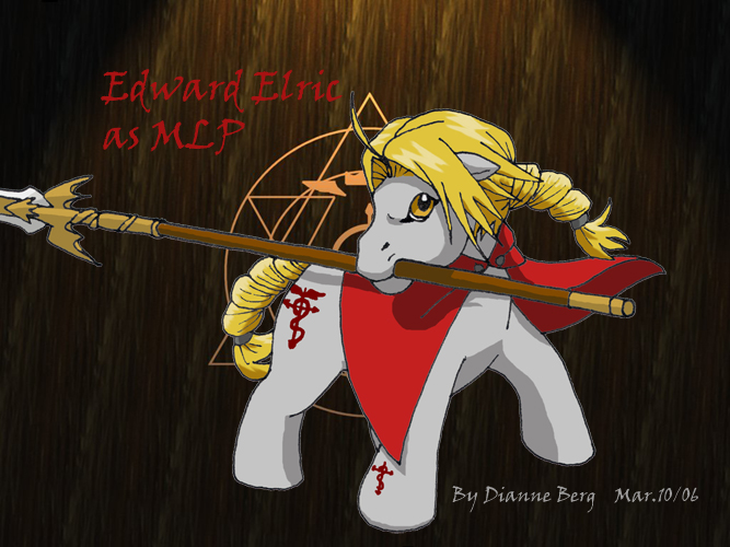 Edward Elric- Fullmetal Pony by Twinstar