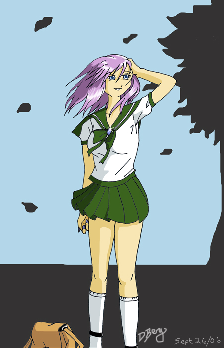 Takiya in her school uniform by Twinstar