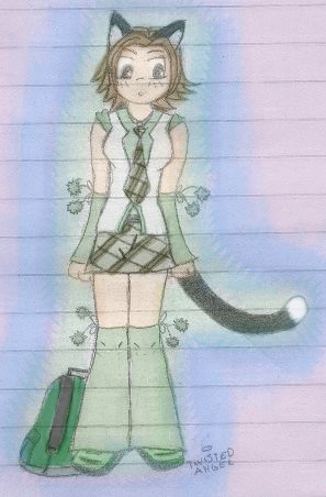 Schoolgirl Neko by TwistedAngel