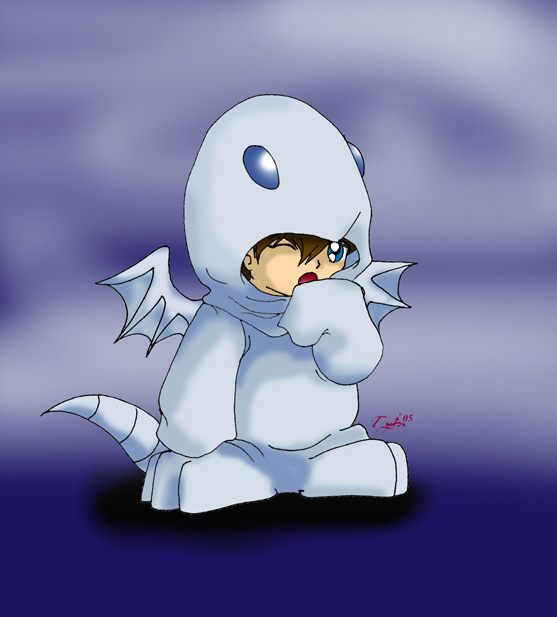 Lil Blue Eyes White Dragon by TyChou