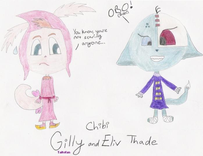 Chibi Gilly and Eliv Thade by taitofan
