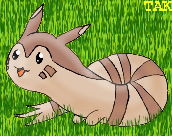 Furret in da grass! by takashi_maze