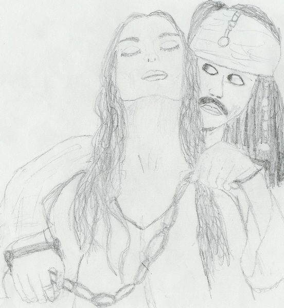 Jack Sparrow and Elizabeth Swann by talim_skywalker