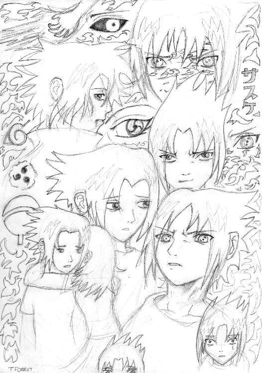 sasuke sketches (mild spoiler) by taraforest