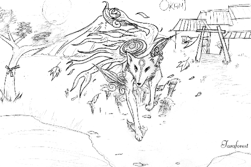Okami sketch by taraforest