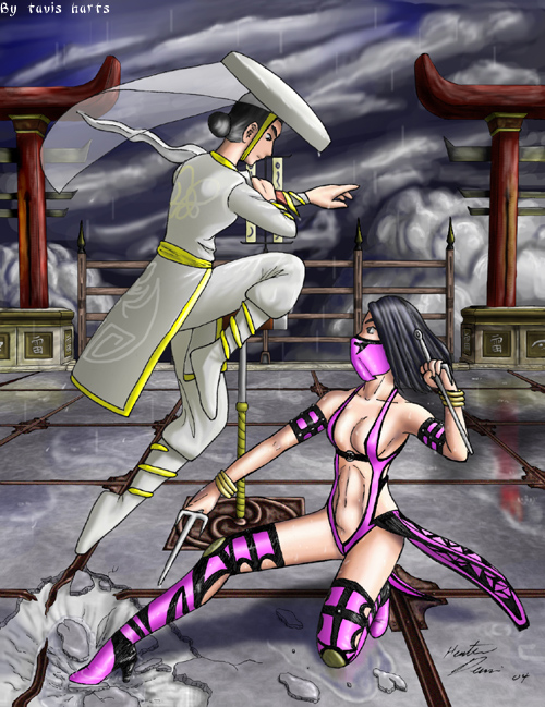 Ashra VS Mileena by tavisharts