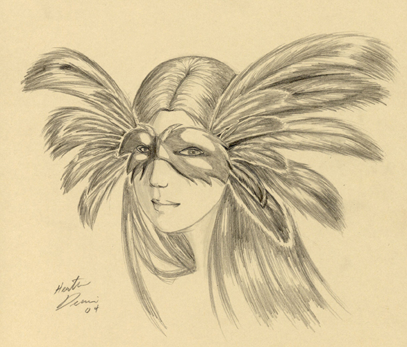 Feather mask of doom by tavisharts